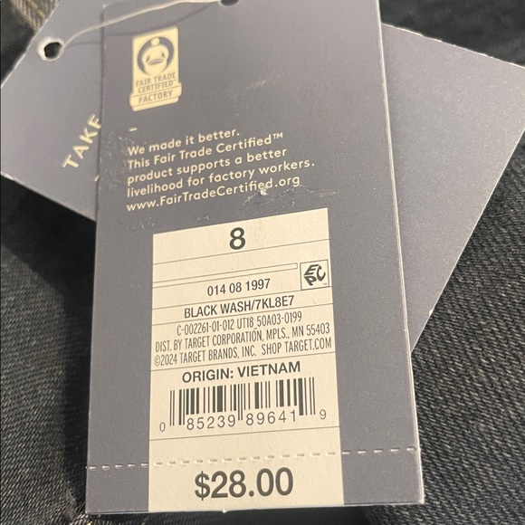 Universal Thread Black Wash Denim Skirt Size 8 NWT - Picture 9 of 10